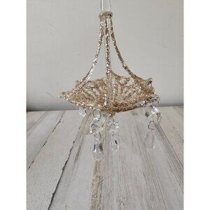Chandelier sparkle glitter ornament large shabby chic diva unique vintage Xmas